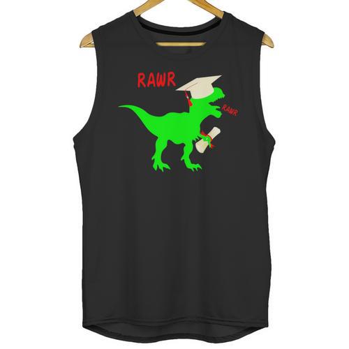 Dinosaur Rawr Diploma Grad Graduate Graduation Unisex Tank Top - Best Gift Smart