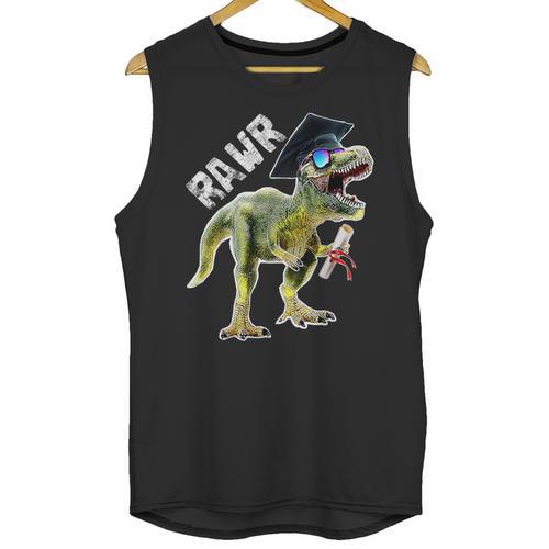 Dinosaur T Rex Rawr Last Day Of School Graduation Shirt Unisex Tank Top - Best Gift Smart