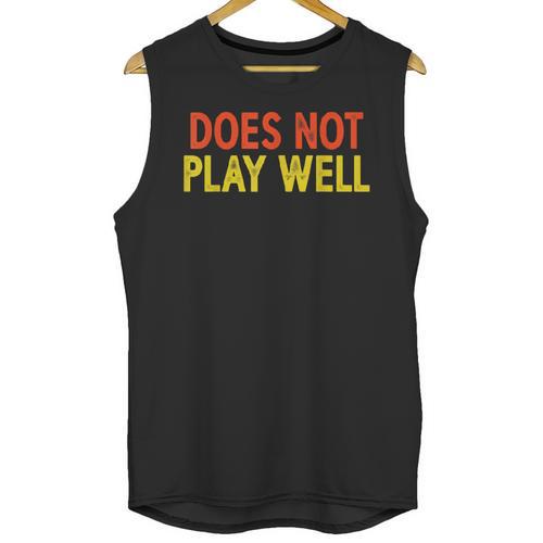 Does Not Play Well I Introvert Unisex Tank Top - Raresse