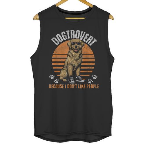 Dogtrovert Definition For Introvert Dog Lovers Unisex Tank Top - Raresse