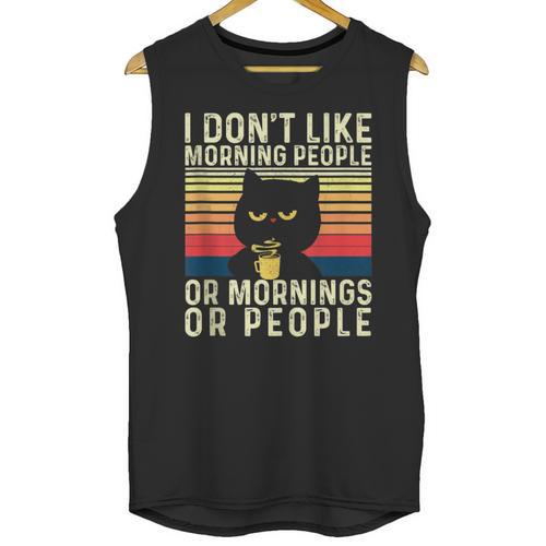 I Don't Like Morning People Introvert Introverted Antisocial Unisex Tank Top - Raresse