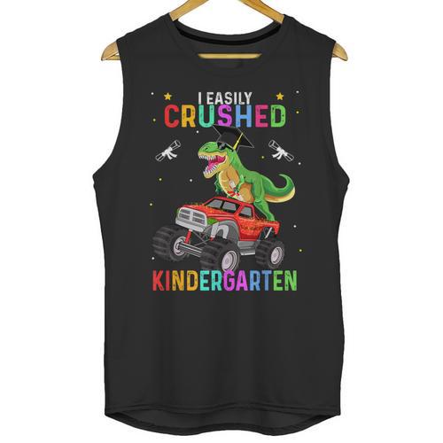 I Easily Crushed Kindergarten Graduation 2022 Truck Dinosaur Unisex Tank Top - Best Gift Smart