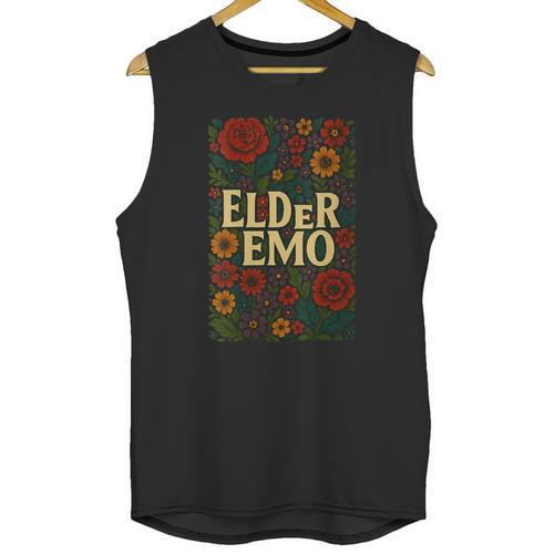 Elder Emo Floral Gothic Vintage Nostalgia Unisex Tank Top - Figerry