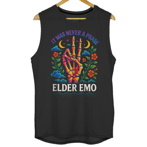 Elder Emo Nostalgia Skeleton Hand Unisex Tank Top - Figerry