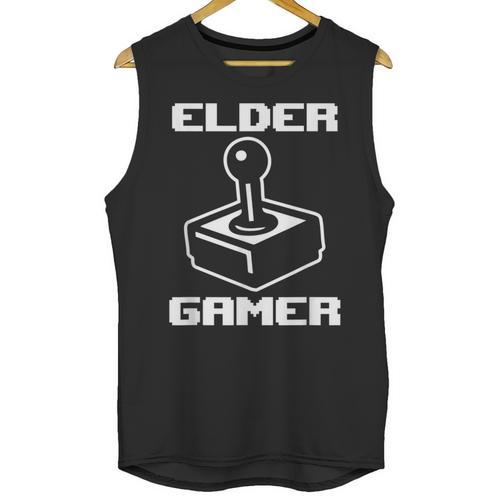 Elder Gamer Retro Video Game Nostalgia Old Gamer Unisex Tank Top - Figerry