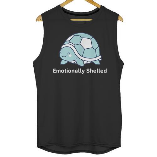 Emotionally Shelled Turtle Introvert Turtle Tee Unisex Tank Top - Raresse