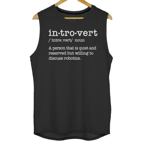 Engineer Willing To Discuss Robotics Introvert Unisex Tank Top - Raresse