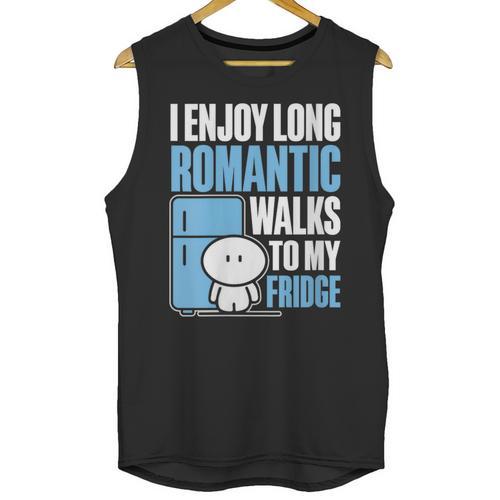 I Enjoy Long Romantic Walks To My Fridge Introvert Unisex Tank Top - Raresse