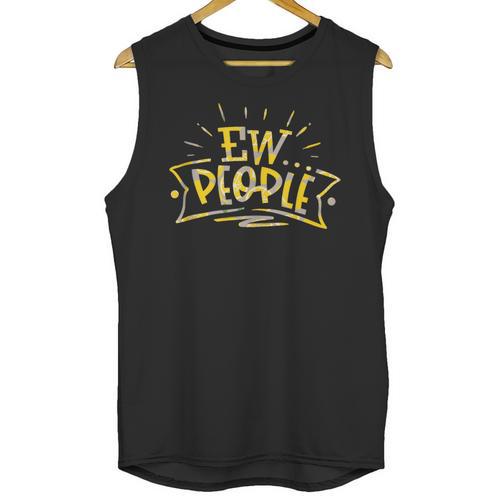 Ew People Antisocial Introvert Saying Yellow Lemon Unisex Tank Top - Raresse
