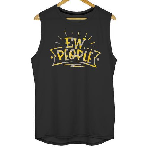 Ew People Antisocial Introvert Saying Yellow Lemon Unisex Tank Top - Raresse