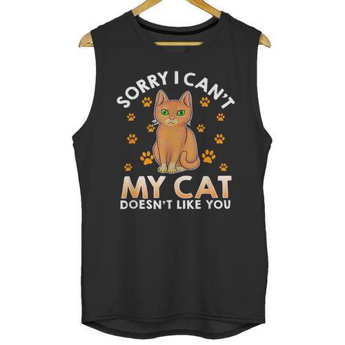 Excuse For Introverts My Cat Doesnt Like You Cat Unisex Tank Top - Raresse
