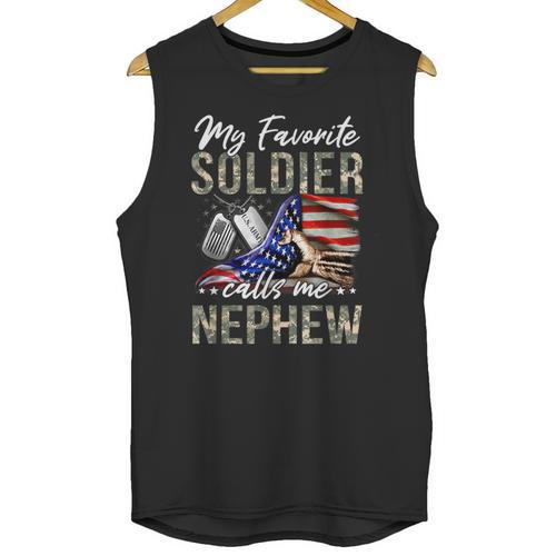 My Favorite Soldier Calls Me Nephew Army Graduation Nephew Unisex Tank Top - Best Gift Smart