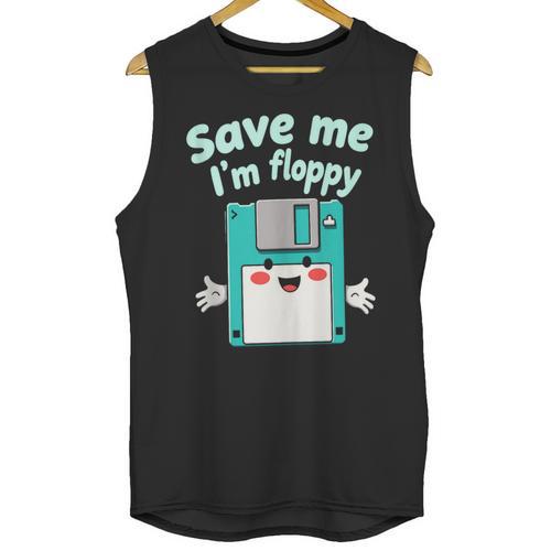 Floppy Disk Retro Tech Nostalgia Old School Computing Humor Unisex Tank Top - Figerry