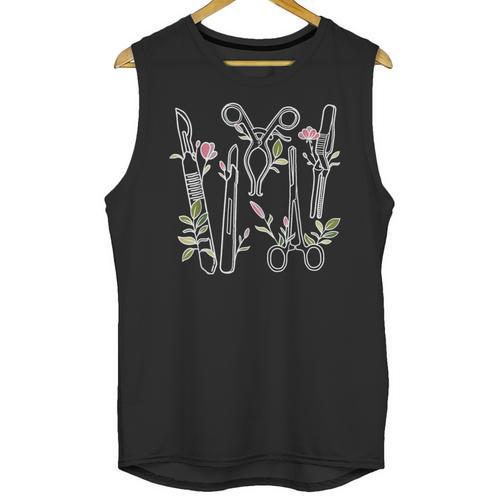 Floral Surgical Tech Surgery Medical Med School Graduation Unisex Tank Top - Best Gift Smart