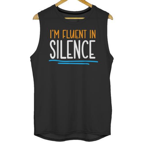 Im Fluent In Silence Introvert Unisex Tank Top - Raresse