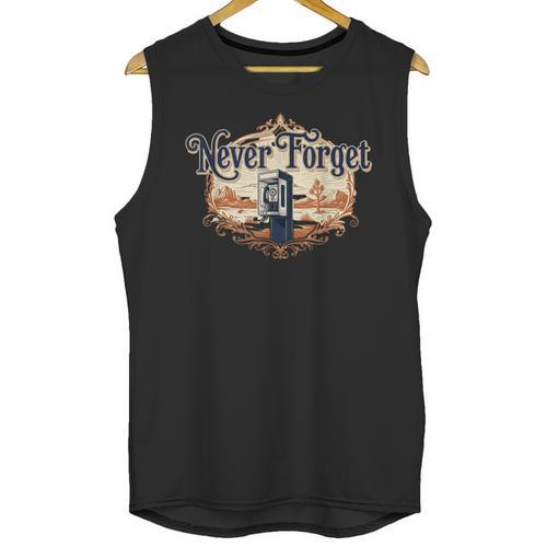Never Forget Payphones – Retro Humor Nostalgia Graphic Unisex Tank Top - Figerry