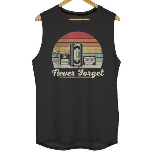 Never Forget Retro Nostalgia Vintage Cassette Unisex Tank Top - Figerry