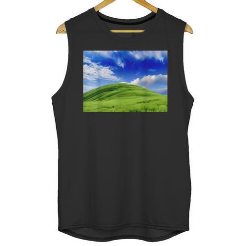 Frutiger Aero Meadow Aesthetic Y2k 2000s Ironic Nostalgic Unisex Tank Top - Figerry