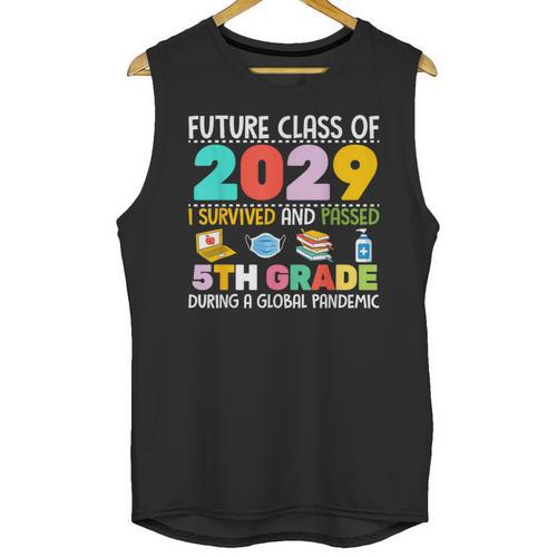 Future Class Of 2029 I Survived Passed 5th Grade Graduation Unisex Tank Top - Best Gift Smart