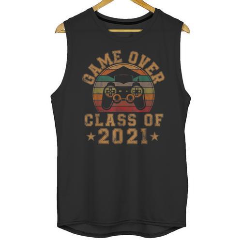 Game Over Class Of 2021 Senior 21 Graduation Video Gamer Unisex Tank Top - Best Gift Smart