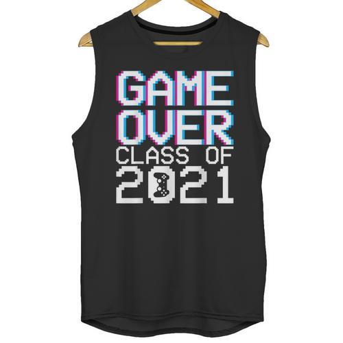 Game Over Class Of 2021 Video Games Graduation Gamer Unisex Tank Top - Best Gift Smart