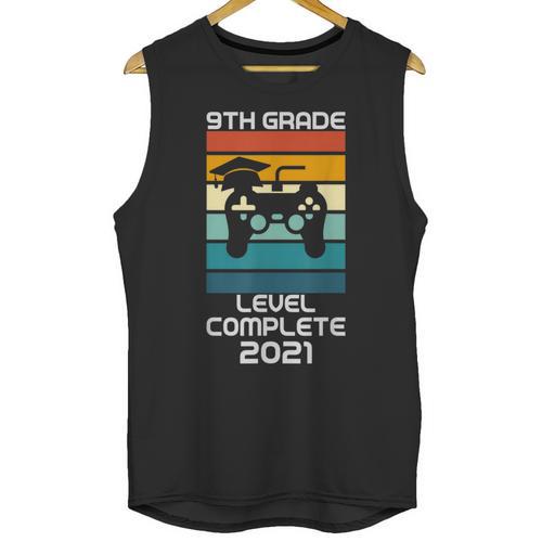 Gamer Graduation 2021 Retro 9th Grade Level Complete Unisex Tank Top - Best Gift Smart