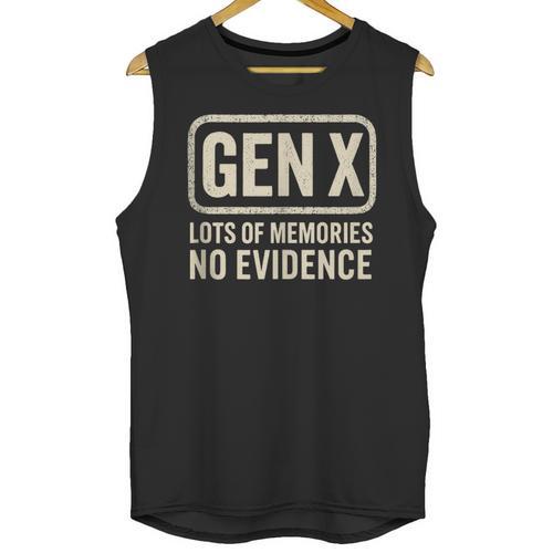 Gen X Lots Of Memories No Evidence Retro Nostalgia Unisex Tank Top - Figerry