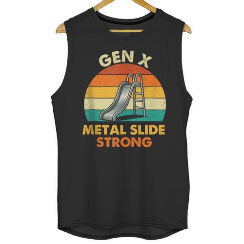 Gen X Slide Strong Generation X Gen Xer Nostalgia Unisex Tank Top - Figerry