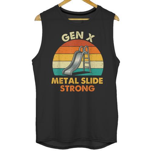 Gen X Slide Strong Generation X Gen Xer Nostalgia Unisex Tank Top - Figerry