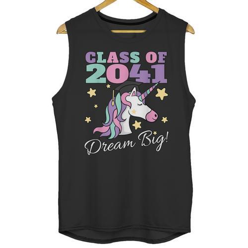 Girls Class Of 2041 Magical Unicorn Graduation Cap Unisex Tank Top - Best Gift Smart