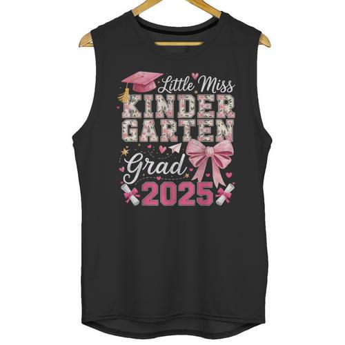 Girls Little Miss Kindergarten Grad 2025 Coquette Graduation Unisex Tank Top - Best Gift Smart