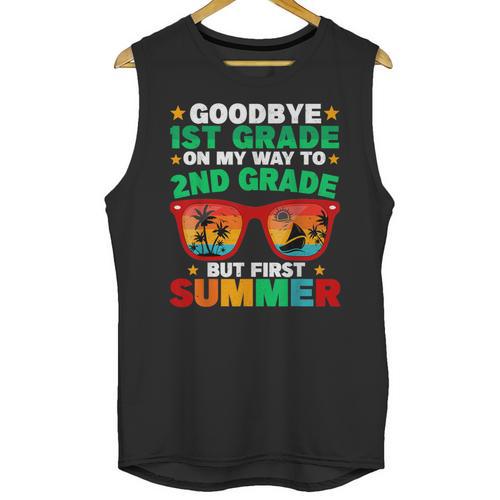 Goodbye 1st Grade First Summer Graduation Last Day Boys Unisex Tank Top - Best Gift Smart