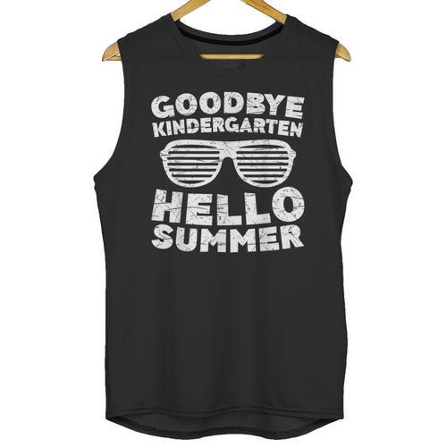 Goodbye Kindergarten Hello Summer Shirt Boy Girl Graduation Unisex Tank Top - Best Gift Smart