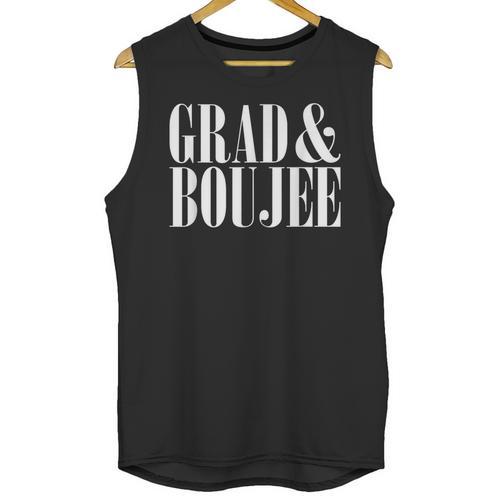 Grad And Boujee Graduation High School College Fun Unisex Tank Top - Best Gift Smart