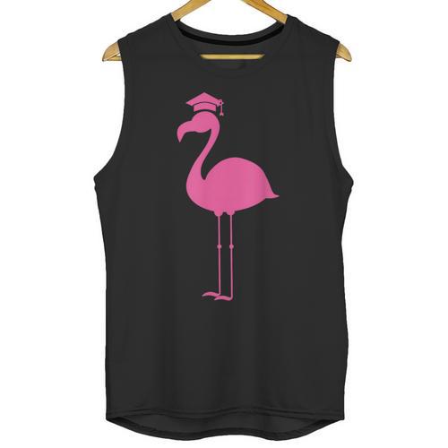 Graduate Cute Pink Flamingo Graduation Unisex Tank Top - Best Gift Smart