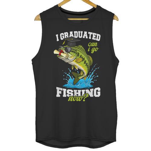 I Graduated Can I Go Fishing Now 2025 Graduation Fisher Unisex Tank Top - Best Gift Smart
