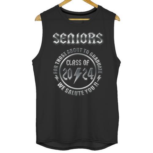Graduation 2024 Rock & Roll Style Senior Unisex Tank Top - Best Gift Smart