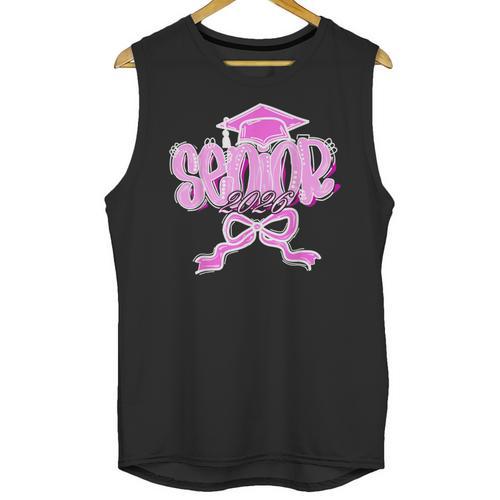 Graduation 2026 Senior 2026 Class Of 2026 Coquette Pink Girl Unisex Tank Top - Best Gift Smart