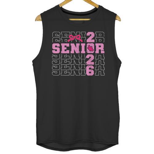 Graduation Class Of 2026 Senior 2026 Pink Bow Coquette Unisex Tank Top - Best Gift Smart