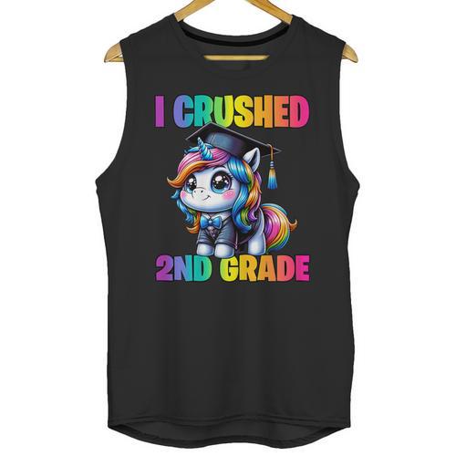Graduation I Crushed 2nd Grade Unicorn Girls Grad Magical Unisex Tank Top - Best Gift Smart