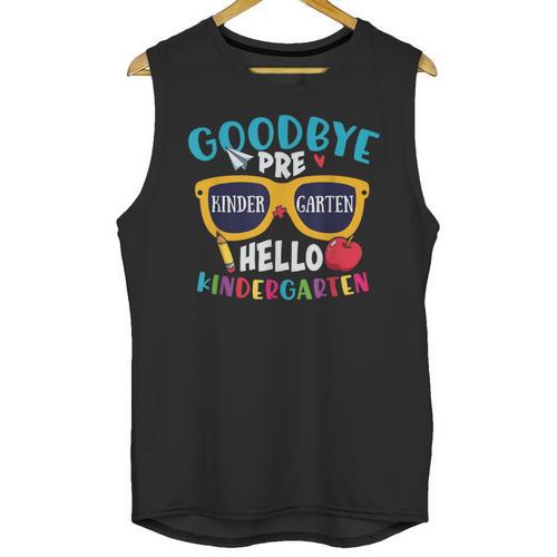 Graduation Shirt Goodbye PreK Hello Kindergarten School Unisex Tank Top - Best Gift Smart