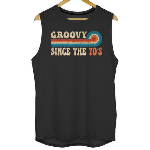 Groovy Since The 70s Aesthetic Nostalgia 1970's Retro Unisex Tank Top - Figerry