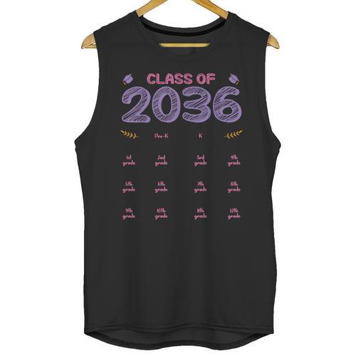 Grow With Me Graduation First Day Of School Class Of 2036 Unisex Tank Top - Best Gift Smart