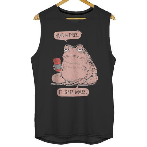 Hang In There It Gets Worse Introverts Anti Valentines Day Unisex Tank Top - Raresse