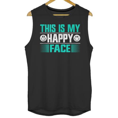 This Is My Happy Face Introvert Unisex Tank Top - Raresse