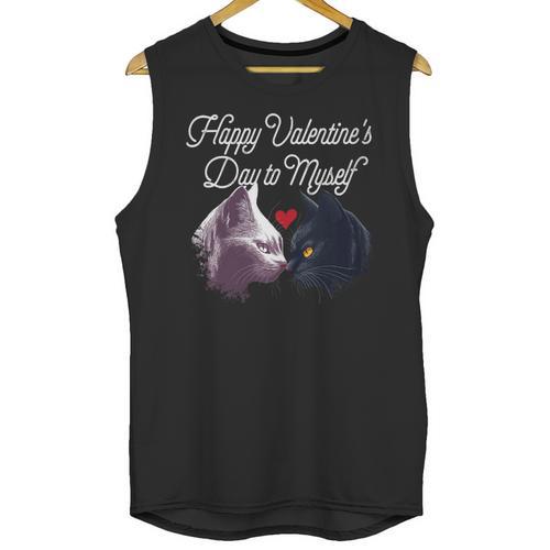 Happy Valentines Day Self Introvert Humor Antisocial Unisex Tank Top - Raresse