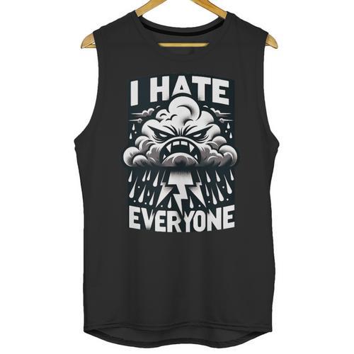 I Hate Everyone Introvert Anti-Social Dark Humor Unisex Tank Top - Raresse