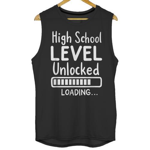 High School Level Unlocked Gamer Graduation Apparel Unisex Tank Top - Best Gift Smart