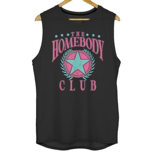 The Homebody Club Antisocial Retro Introvert Unisex Tank Top - Raresse