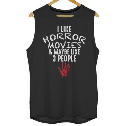 I Like Horror Movies And Maybe 3 People Introvert Unisex Tank Top - Raresse